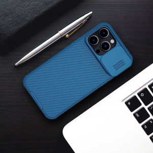 Гръб с подвижно покритие за камерата NILLKIN CamShield Pro - iPhone 14 Pro Max тъмнозелен - Img 17