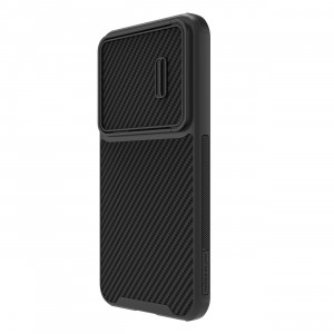 Гръб с подвижно покритие за камерата NILLKIN Synthetic Fiber S - Samsung Galaxy S23+ черен - Img 4