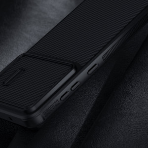 Гръб с подвижно покритие за камерата NILLKIN Synthetic Fiber S - Samsung Galaxy S23+ черен - Img 16