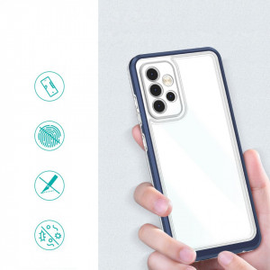 Гръб Clear 3в1 с гел рамка - Samsung Galaxy A33 5G син - Img 2