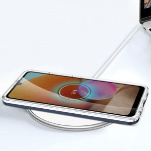 Гръб Clear 3в1 с гел рамка - Samsung Galaxy A72 син - Img 7