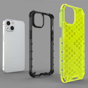 Гръб Honeycomb Armor със силиконов бъмпер - iPhone 13 червен - Img 7