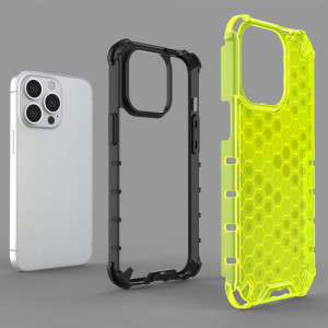 Гръб Honeycomb Armor със силиконов бъмпер - iPhone 13 Pro зелен - Img 6