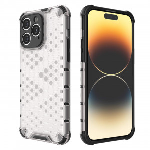 Гръб Honeycomb Armor със силиконов бъмпер - iPhone 14 Pro прозрачен - Img 15