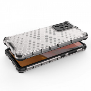 Гръб Honeycomb Armor със силиконов бъмпер - Samsung Galaxy A72 черен - Img 3