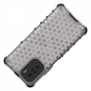 Гръб Honeycomb Armor със силиконов бъмпер - Xiaomi Mi 11i / Mi 11X / Poco F3 / Redmi K40 / K40 Pro / K40 Pro Plus червен - Img 3