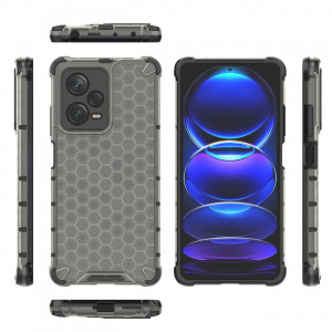Гръб Honeycomb Armor със силиконов бъмпер - Xiaomi Redmi Note 12 Pro+ 5G черен - Img 2