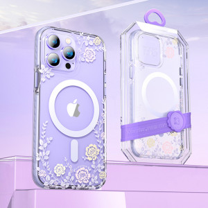 Гръб KINGXBAR Flora MagSafe - iPhone 14 Plus орхидея - Img 12
