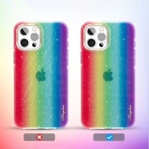 Гръб KINGXBAR Ombre - iPhone 12 Pro Max дъга - Img 2