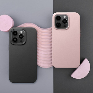 Гръб Leather Mag съвместим с MagSafe - iPhone 15 розов - Img 9