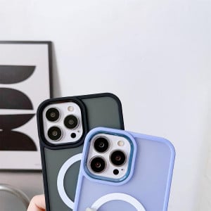 Гръб Magnetic Color Matte - iPhone 15 бордо - Img 3