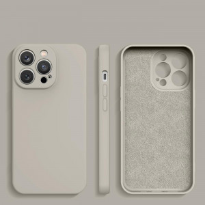 Гръб Silicone - iPhone 14 Plus бежов - Img 2