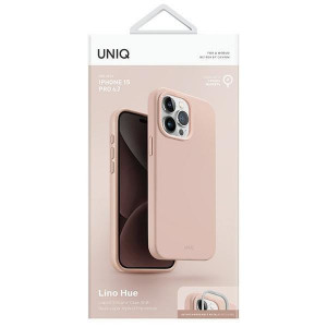 Гръб UNIQ Lino Hue Magclick - iPhone 15 Pro Max blush розов - Img 4