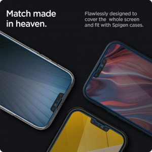 Закален стъклен протектор SPIGEN TR Slim - iPhone 13 / 13 Pro / 14 PRIVACY - Img 5