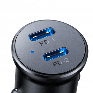 Зарядно за кола JOYROOM JR-CCN06 30W 2x USB Type C черно - Img 6