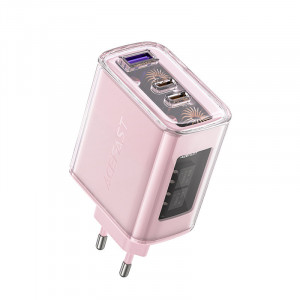 Зарядно за стена ACEFAST GaN 65W USB Type A / 2x USB Type C (A45) сиво - Img 10
