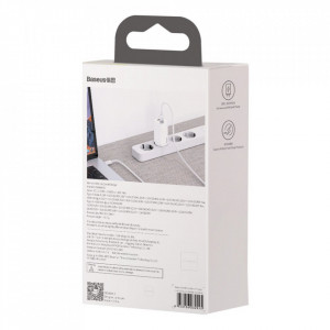 Зарядно за стена BASEUS GaN2 Lite 65W USB Type A / USB Type C PD QC3.0 (CCGAN2L-B02) бяло - Img 6