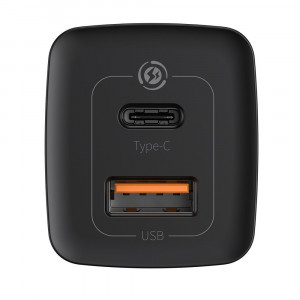 Зарядно за стена BASEUS GaN2 Lite 65W USB Type A / USB Type C PD QC3.0 (CCGAN2L-B01) черно - Img 4