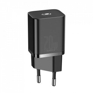 Зарядно за стена BASEUS Super Si 1C 20W USB Type C PD + кабел USB Type C към Lightning 1m (TZCCSUP-B01) черно - Img 2