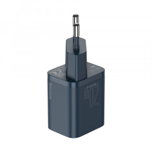Зарядно за стена BASEUS Super Si 1C 20W USB Type C PD + кабел USB Type C към Lightning кабел 1m (TZCCSUP-B03) синьо - Img 3