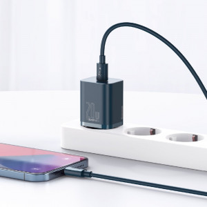 Зарядно за стена BASEUS Super Si 1C 20W USB Type C PD (CCSUP-B03) синьо - Img 11
