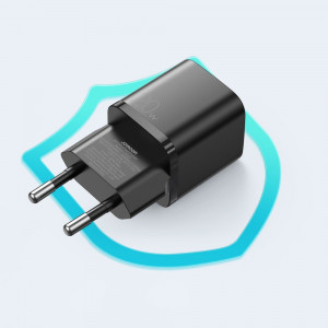 Зарядно за стена JOYROOM 20W USB Type C PD QC3.0 AFC (L-P202) черно - Img 7