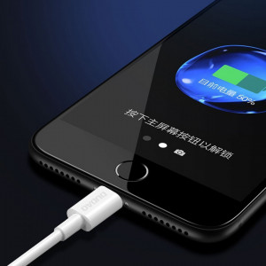 Кабел за зареждане и данни с оплетка DUDAO USB Type A към Lightning 3A 1m (L1L) бял - Img 6