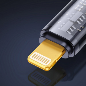 Кабел за зареждане и данни с оплетка JOYROOM 3in1 USB Type A към USB Type C / Lightning / micro USB 3.5A 1.2m черен (S-1T3015A5) - Img 7