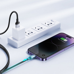 Кабел за зареждане и данни с оплетка JOYROOM A10 USB Type C към Lightning 20W 1.2m черен (S-CL020A10) - Img 7