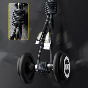 Кабел за зареждане и данни с оплетка JOYROOM Mermaid USB Type A към Lightning 2.4A 2m черен (S-2030K6) - Img 4