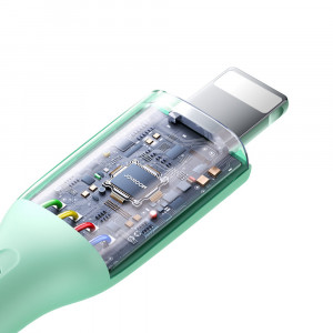 Кабел за зареждане и данни с оплетка JOYROOM Multi-Color SA34-AL3 USB Type A към Lightning 3A 1m розов - Img 4