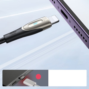 Кабел за зареждане и данни с оплетка JOYROOM Pioneer SA31-AL3 USB Type A към Lightning 3A 1.2m черен - Img 8