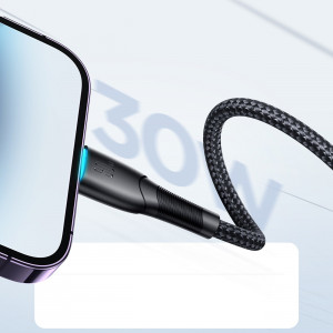 Кабел за зареждане и данни с оплетка JOYROOM Starry SA32-CL3 USB Type C към Lightning 30W 1m черен - Img 9