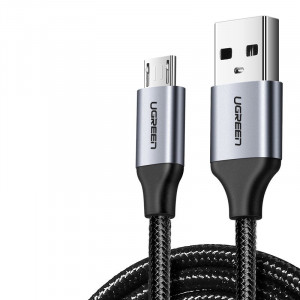 Кабел за зареждане и данни с оплетка UGREEN кабел USB Type A към micro USB кабел 1m сив (60146) - Img 2