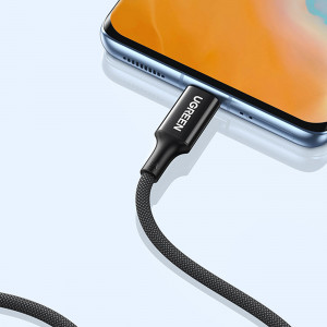 Кабел за зареждане и данни с оплетка UGREEN US557 USB Type C към USB Type C Power Delivery 100W 1m черен - Img 10