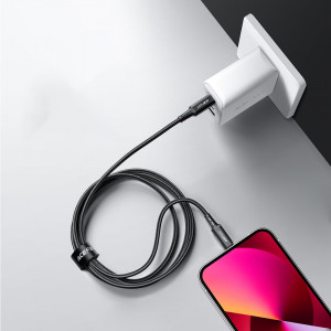 Кабел за зареждане и данни ACEFAST MFI USB Type C към Lightning 1.8m 30W 3A черен (C4-01 C черен) - Img 11