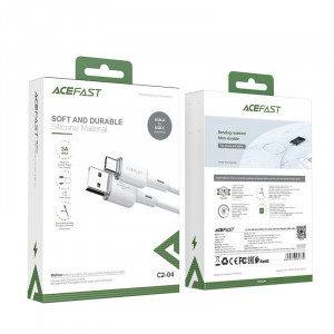 Кабел за зареждане и данни ACEFAST USB Type A към USB Type C 3A 1.2m (C2-04) бял - Img 5