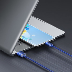 Кабел за зареждане и данни BASEUS Crystal Shine USB Type A към USB Type C с бързо зареждане 100W 2m син (CAJY000503) - Img 10