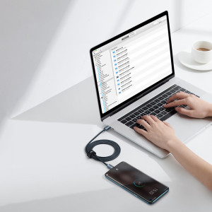 Кабел за зареждане и данни BASEUS Crystal Shine USB Type C към USB Type C с бързо зареждане 100W 1.2m (CAJY000605) лилав - Img 13