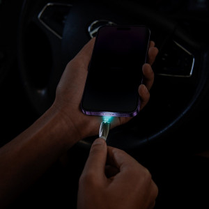 Кабел за зареждане и данни BASEUS Glimmer USB Type C към Lightning с бързо зареждане 480Mb/s Power Delivery 20W 1m бял - Img 9