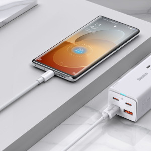 Кабел за зареждане и данни BASEUS Superior SUPERVOOC USB Type A към USB Type C 65W 1m бял - Img 9