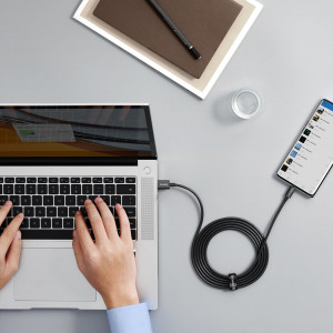 Кабел за зареждане и данни BASEUS Superior SUPERVOOC USB Type A към USB Type C 65W 2m черен - Img 9