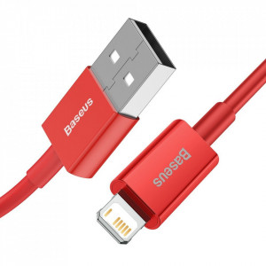 Кабел за зареждане и данни BASEUS Superior USB Type A към Lightning с бързо зареждане Data 2.4A 1m (CALYS-A09) червен - Img 2