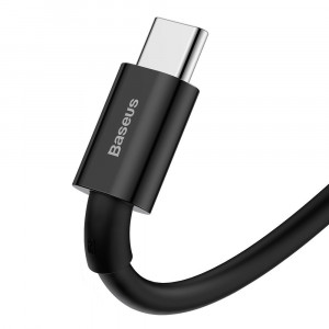 Кабел за зареждане и данни BASEUS Superior USB Type A към USB Type C 66 W 11V 6A Huawei SuperCharge SCP 2m черен (CATYS-A01) - Img 3