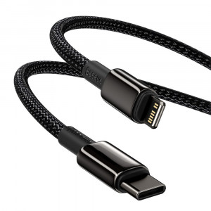 Кабел за зареждане и данни BASEUS USB Type C към Lightning Power Delivery с бързо зареждане 20 W 1m черен (CATLWJ-01) - Img 10