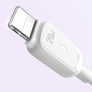Кабел за зареждане и данни JOYROOM USB Type C към Lightning 20W 1.2m S-CL020A14 бял - Img 8