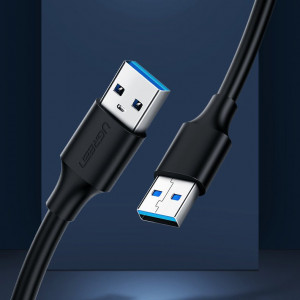 Кабел за зареждане и данни UGREEN US128 USB Type A 2.0 A към USB Type A 2m черен - Img 3