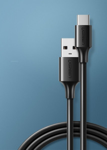 Кабел за зареждане и данни UGREEN USB Type A към USB Type C 3A 3m черен (60826) - Img 3