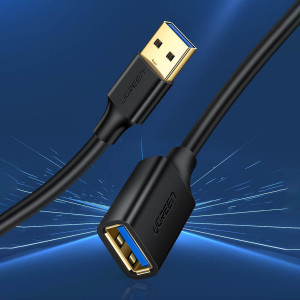 Кабел за зареждане и данни UGREEN USB Type A 3.0 5Gb/s 0.5m черен (US129) - Img 12