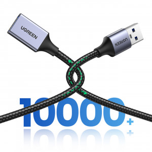 Кабел за зареждане и данни UGREEN USB Type A 3.0 5Gb/s 2m сив (US115) - Img 10